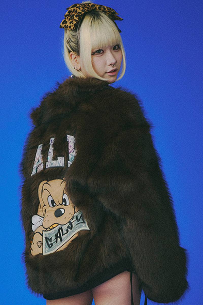 【予約商品】GALFY(ガルフィー)お金大好きファーブルゾン - Brown