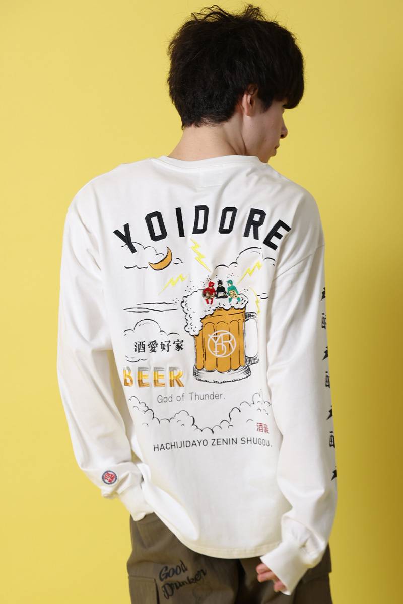 YOIDORE (ヨイドレ) KAMINARISAMA L/S Tee - White