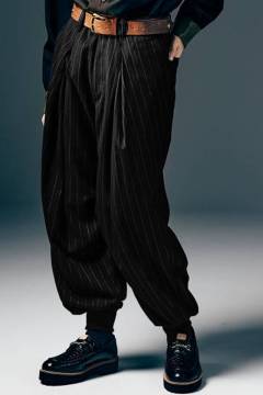 【予約商品】glamb(グラム)Tuck in Tuck Pants / タックインタックパンツ - Black