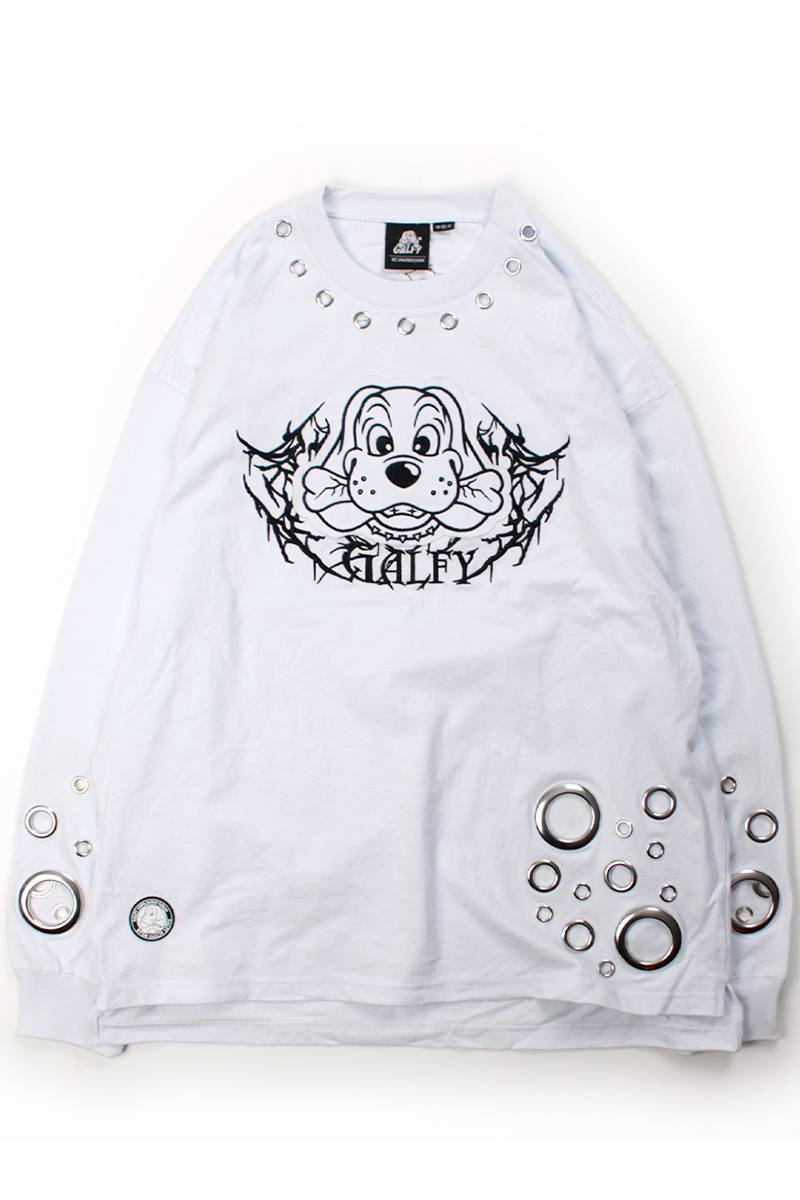GALFY(ガルフィー) 穴あきPUNCHロンTee - White