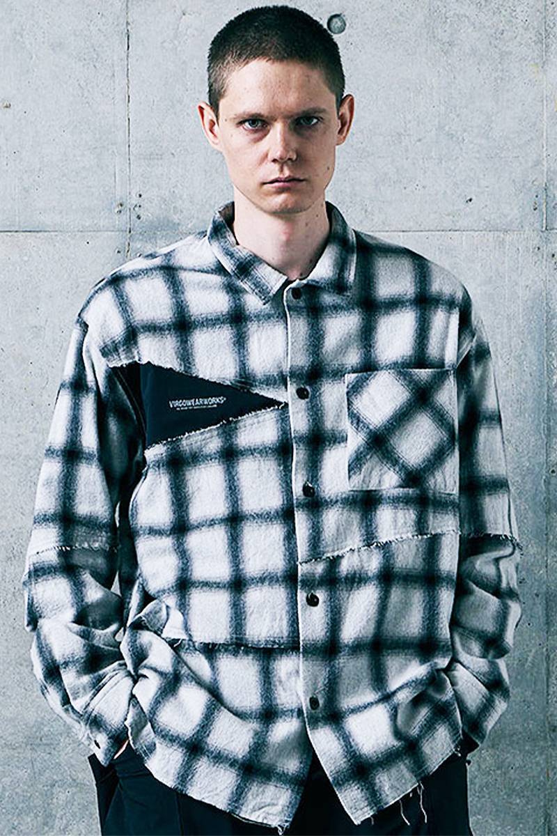 VIRGOwearworks(ヴァルゴウェアワークス) FRACTURE CHECK SHIRT - White