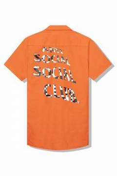 Anti Social Social Club STATIC ORANGE BUTTON UP