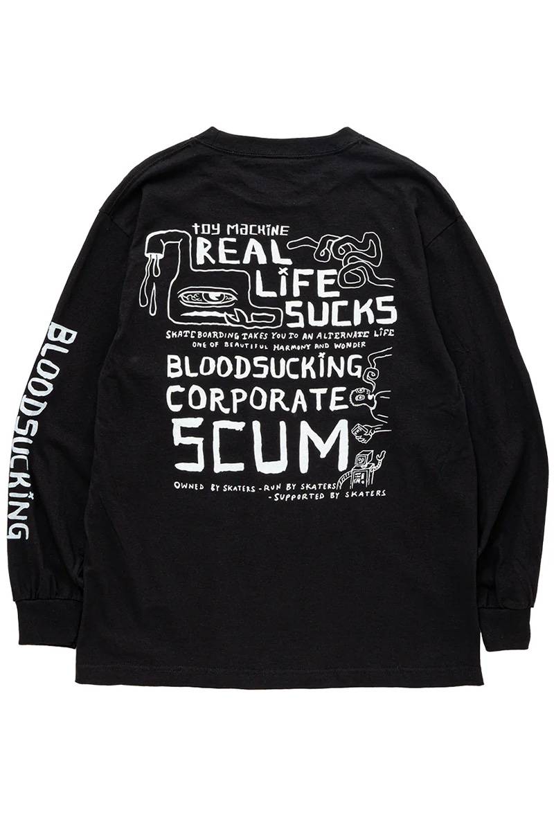 TOY MACHINE (トイマシーン) NEVER ENDING LONG TEE - Black