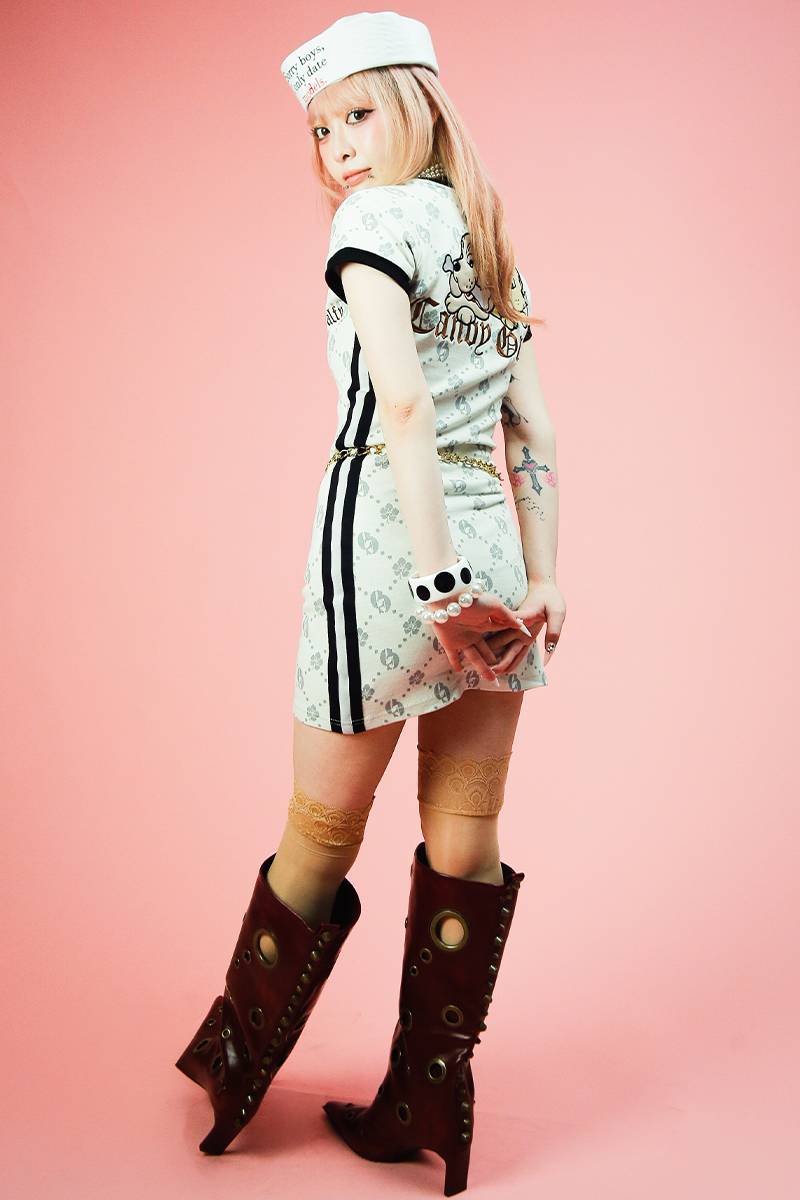 【予約商品】GALFY (ガルフィー) 紋紋タイトミニ - Cream