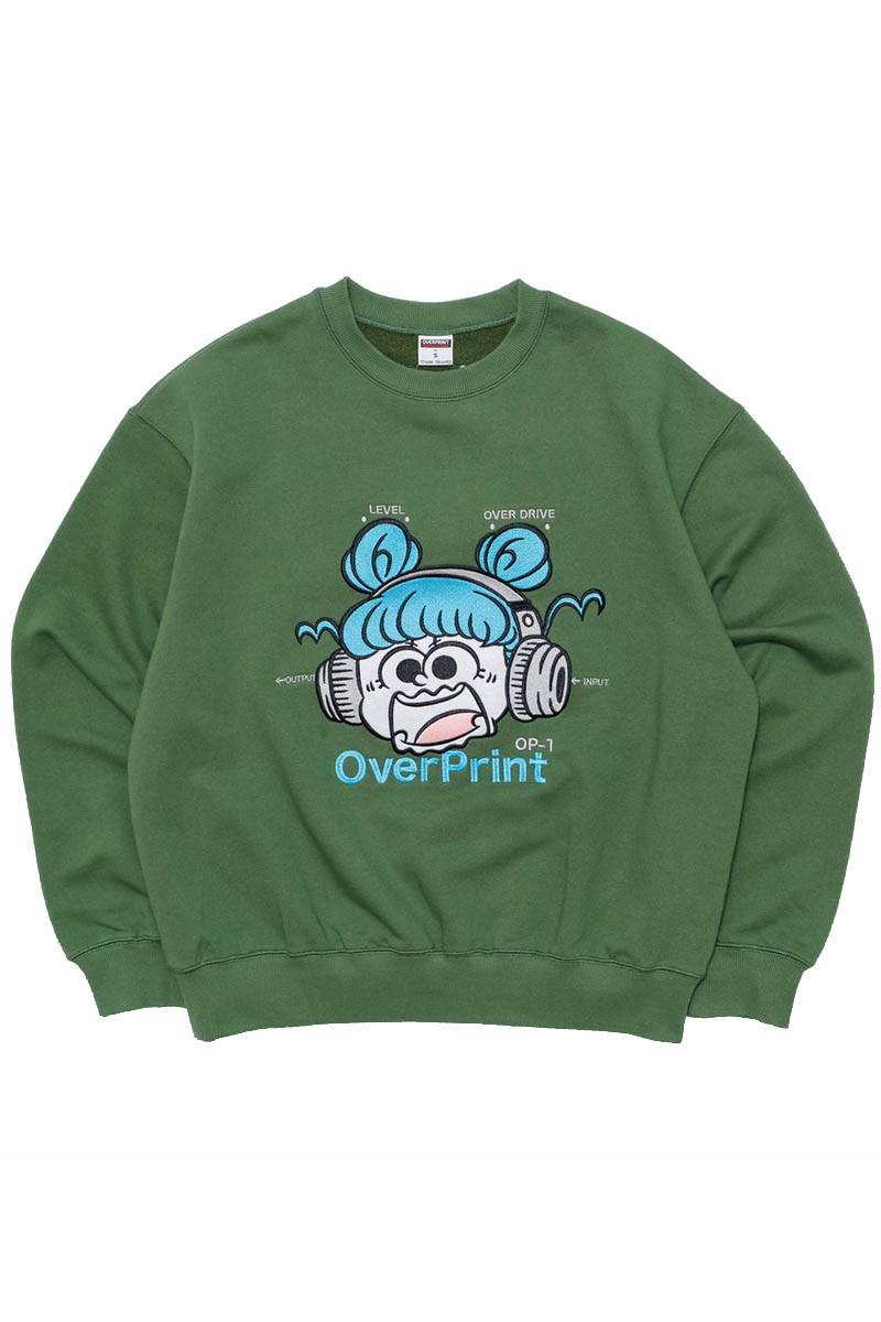 over print (オーバー・プリント) OVERDRIVE Sweatshirts - Khaki
