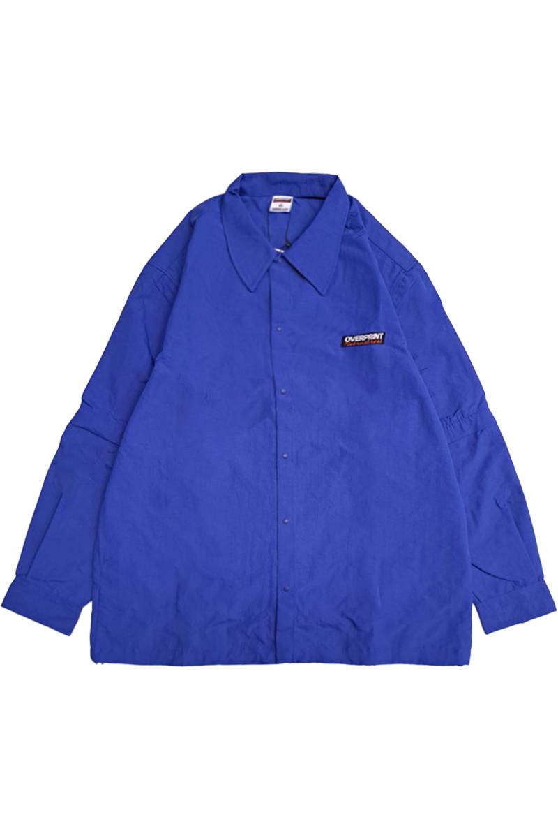 over print (オーバープリント) ARM ZIP SHIRTS BLUE