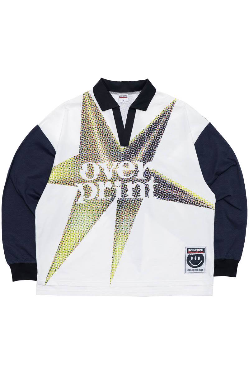 over print (オーバー・プリント) STAR GAME SHIRTS - Navy