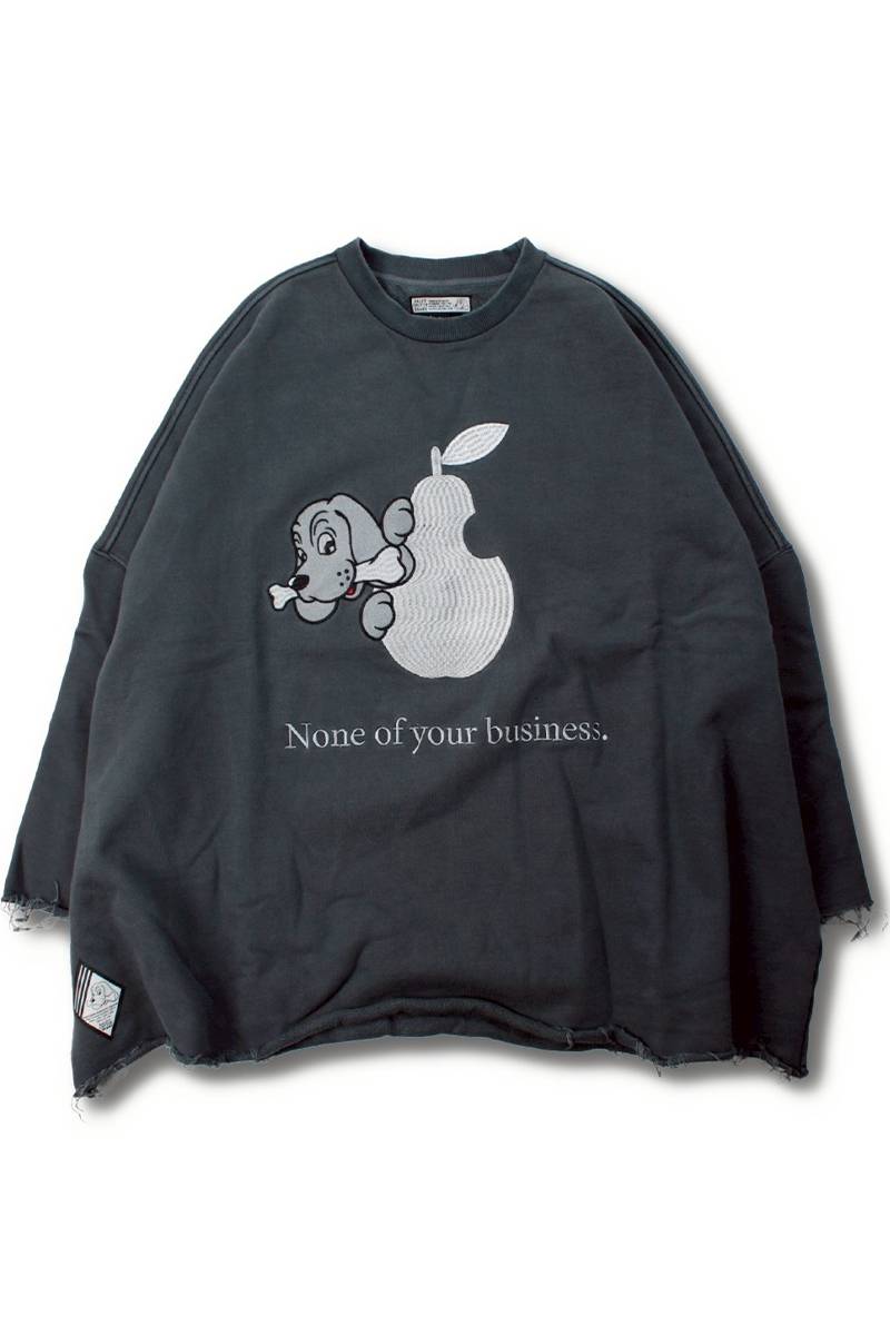 【予約商品】GALFY(ガルフィー)用無しドデカスウェT - Ink Black