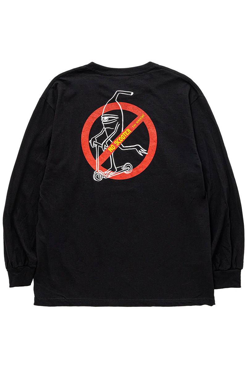 TOY MACHINE (トイマシーン) NO SCOOTER LONG TEE - Black