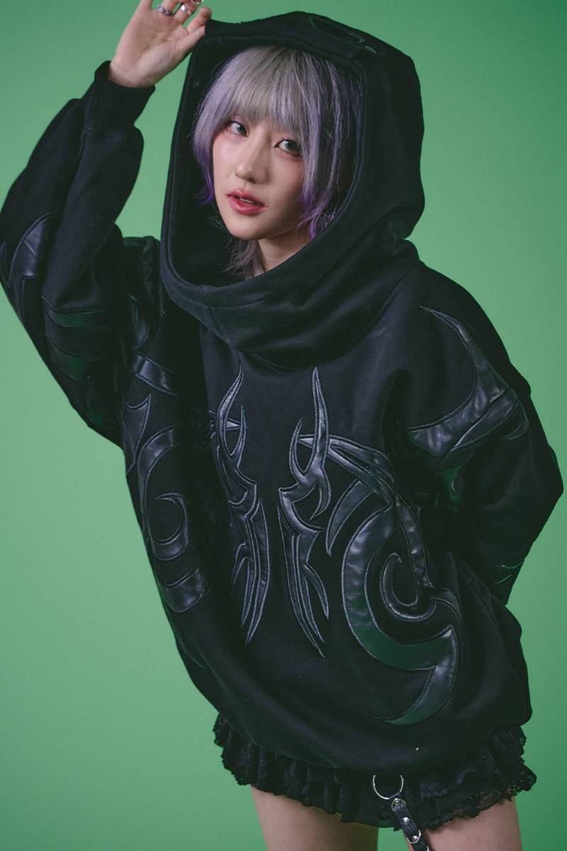 GALFY(ガルフィー) 探検メガネ部族パーカー - BLACK / ロック