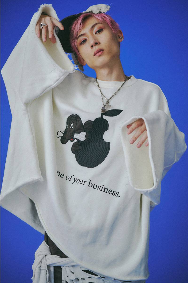 【予約商品】GALFY(ガルフィー)用無しドデカスウェT - White
