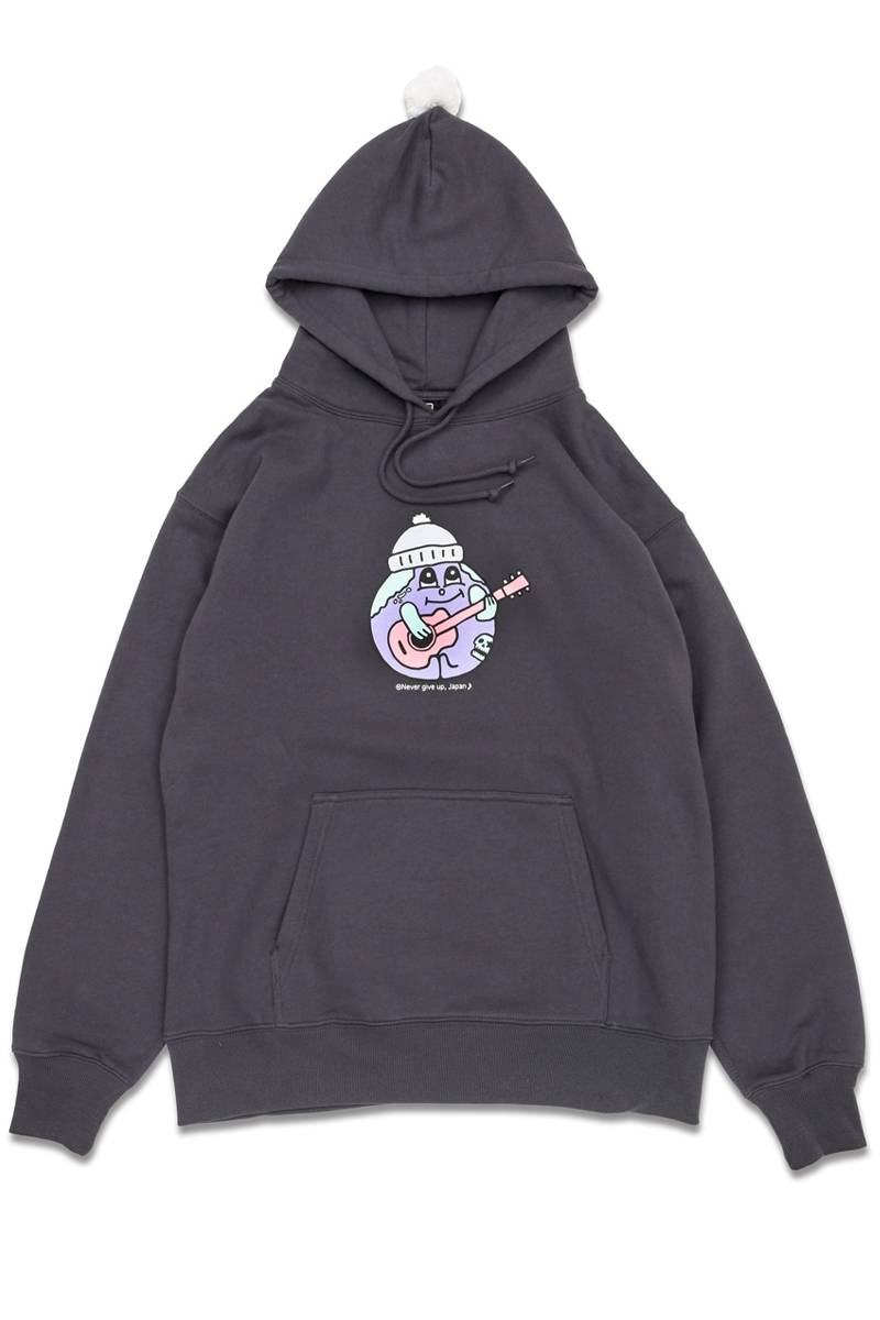 MAGICAL MOSH MISFITS (マジカルモッシュミスフィッツ) ちきゅちゃん HOODIE (ボンボン付き) - LIGHT BLACK