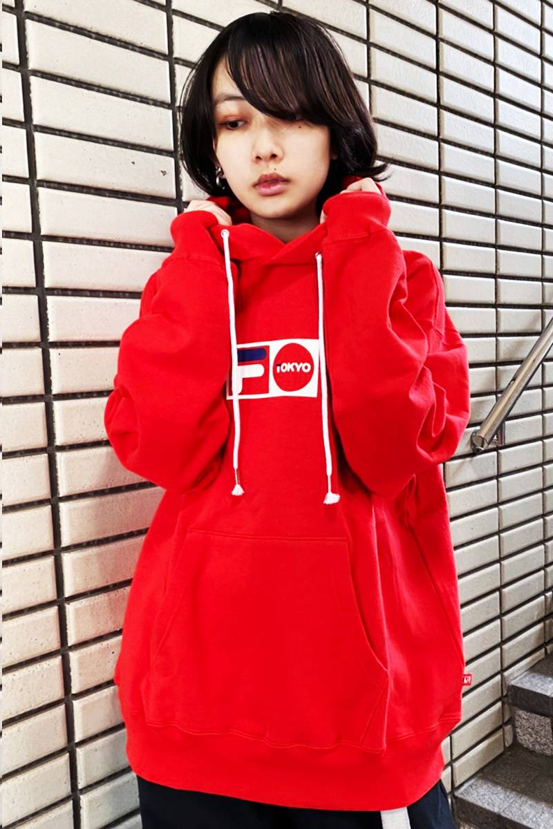 ロックファッション、バンドグッズのGEKIROCK CLOTHING / FILA ユニセックス RED