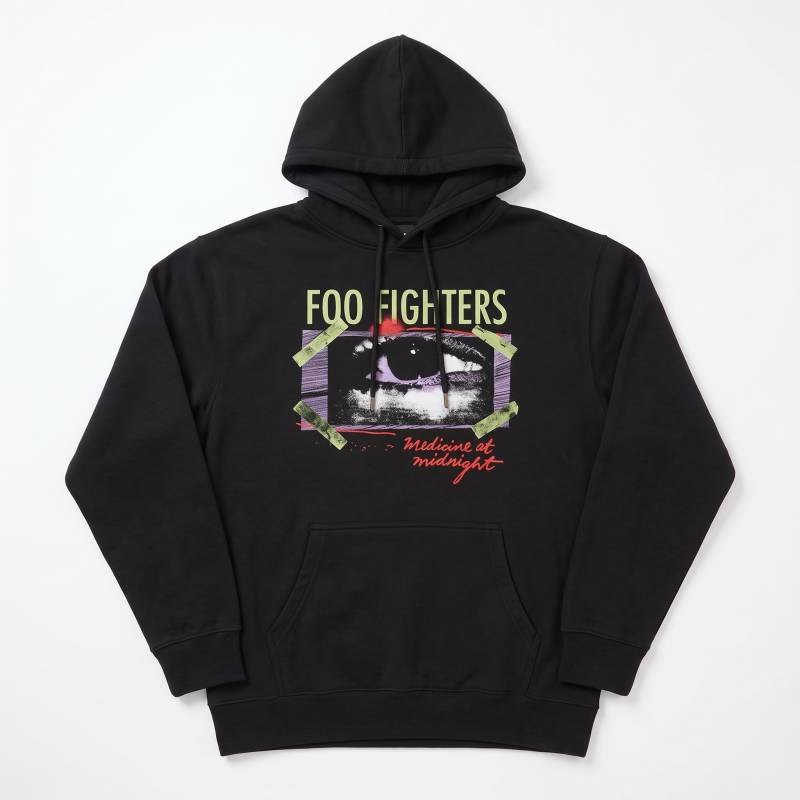 【予約商品】FOO FIGHTERS Unisex Pullover Hoodie: Medicine At Midnight Taped (Black)