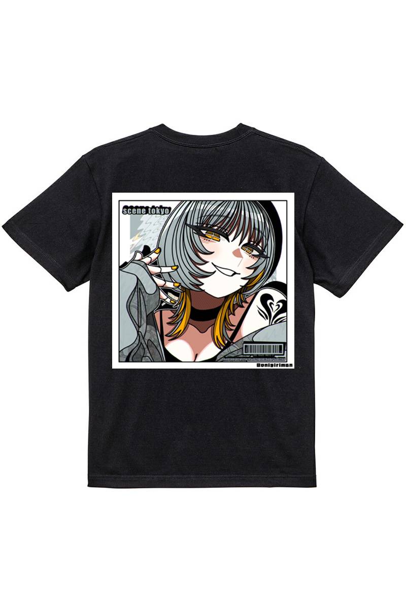 SCENE TOKYO (シーントウキョウ) silver girl tee - Black