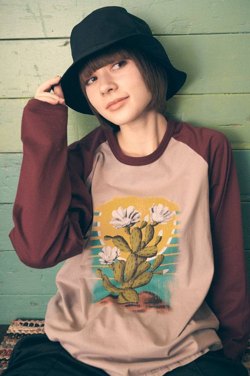 glamb (グラム) Cactus Print Raglan CS WINE