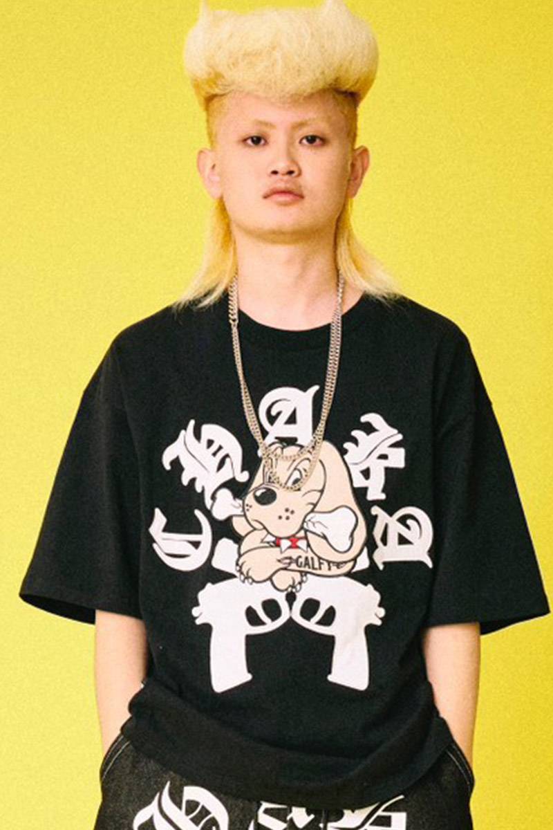 GALFY (ガルフィー) チャカパッチ Tee BLACK