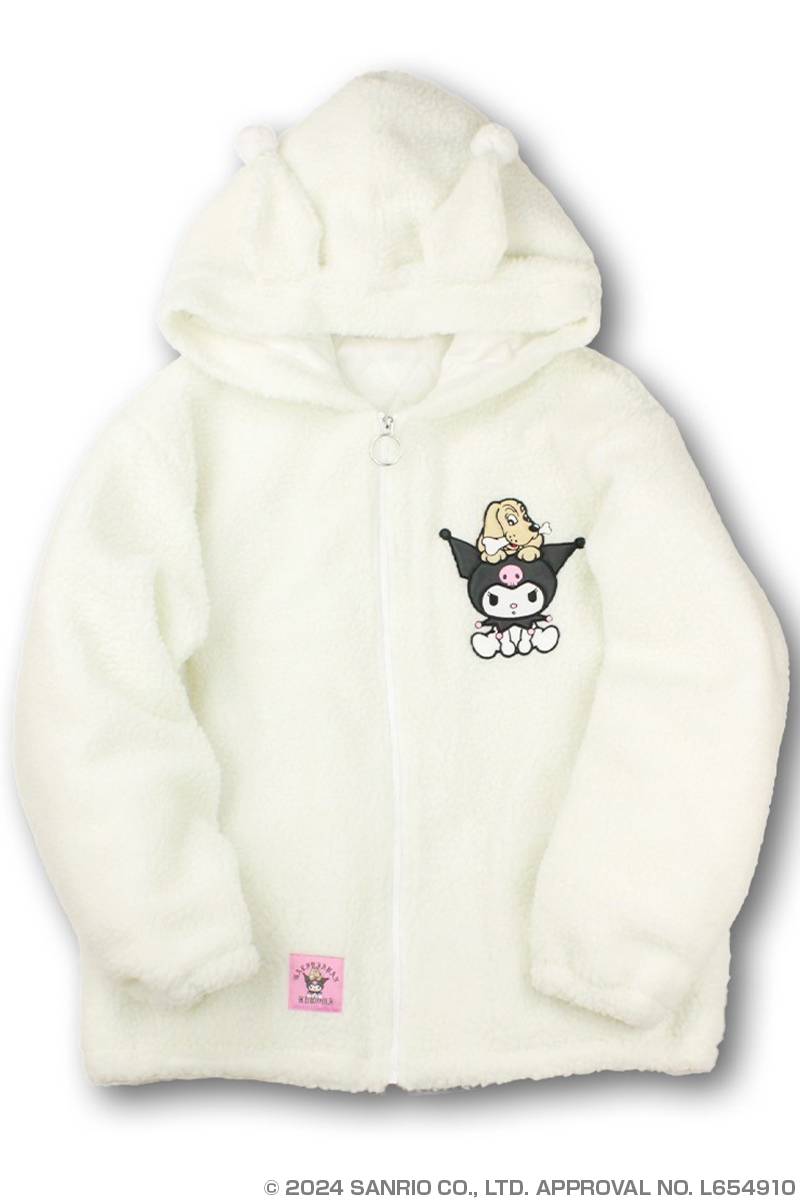 クロミ×GALFY(ガルフィー) モコモコ丸ボアずきんパーカー - O クロミ×GALFY(ガルフィー) モコモコ丸ボアずきんパーカー - O