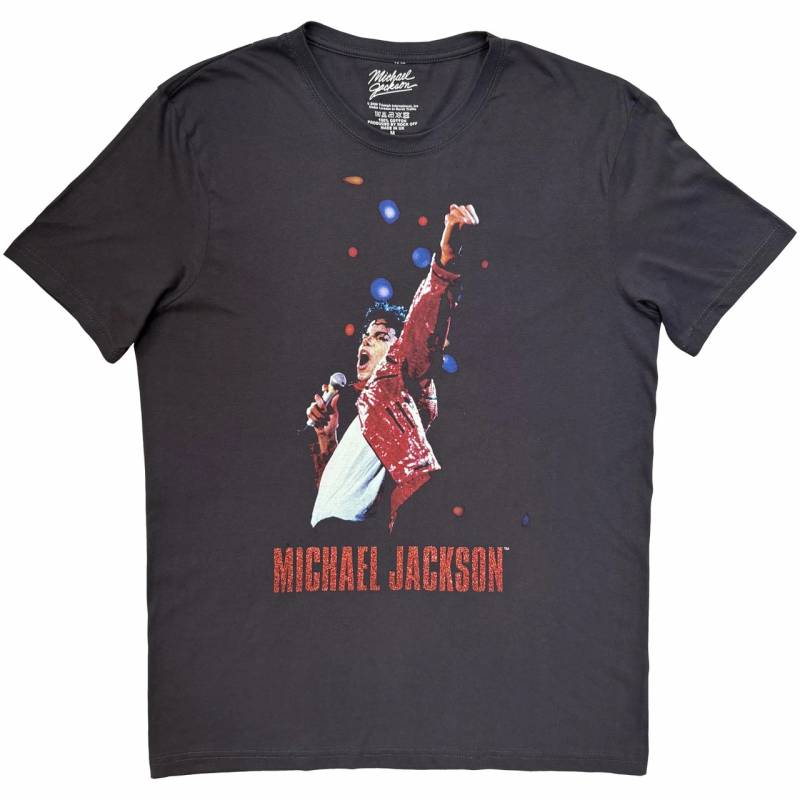 【予約商品】Michael Jackson バンドTシャツ ユニセックス: Beat It Live (Charcoal Grey)