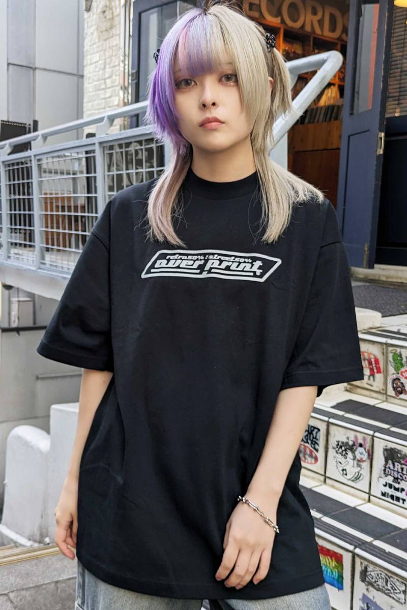 over print (オーバープリント) NEW STANDARD Tee black