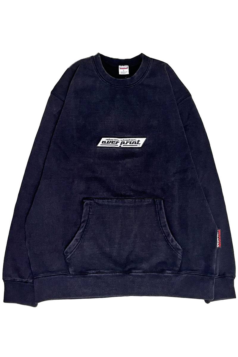 over print (オーバープリント) Rhombus sweatshirts CHACOAL