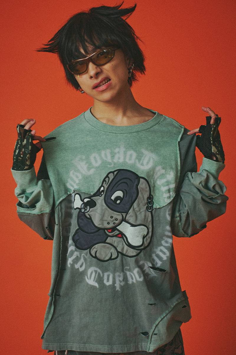 GALFY (ガルフィー) ツギハギゾンビロンTee - Green