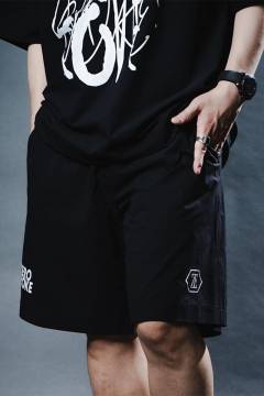 ZERO EVOKE (ゼロイヴォーク) Fabric shorts BLACK