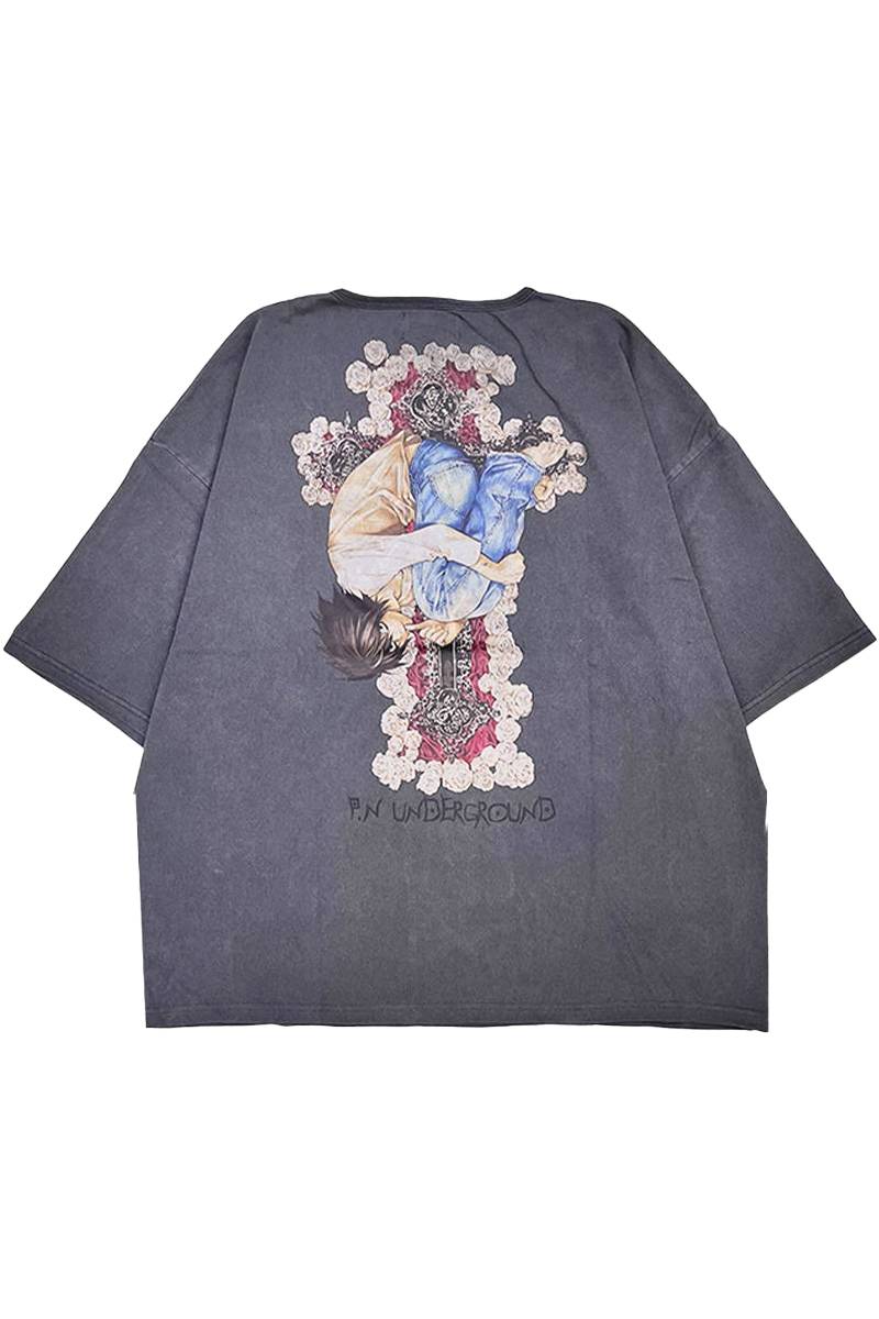 DEATH NOTE×P.N UNDERGROUND ”L”Tee - Pigment Black