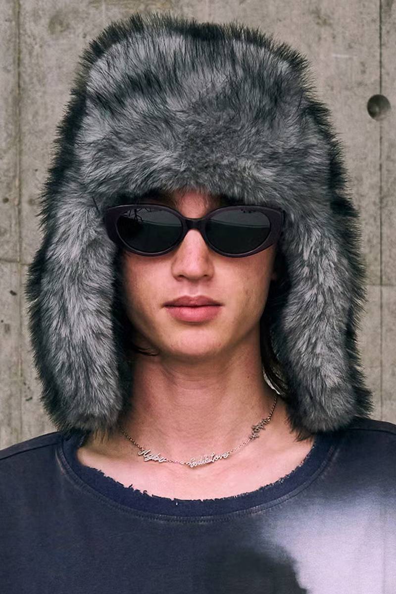 【予約商品】A Good Bad Influence(ア・グッド・バッド・インフルエンス) FUR HAT - Grey