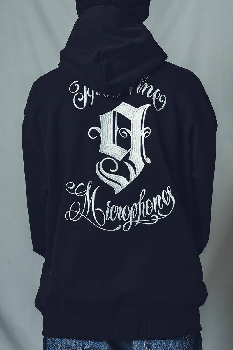 NineMicrophones (ナインマイクロフォンズ) 9MC Crew PARKA - Black/White