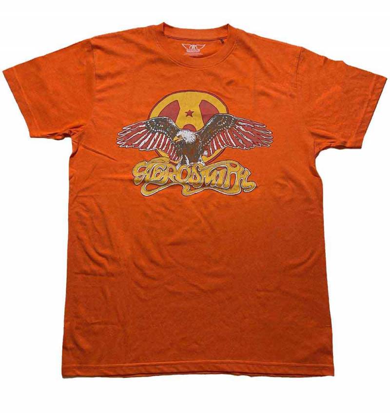 【予約商品】AEROSMITH バンドTシャツ ユニセックス: Eagle (Orange)