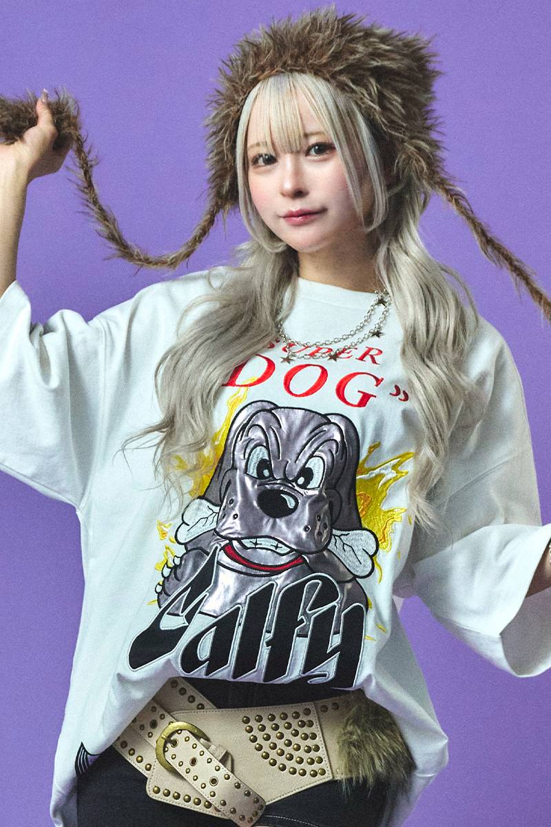 GALFY (ガルフィー) SUPER DOG Tee - White