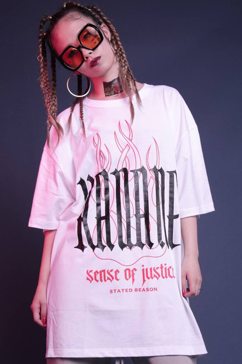 KAVANE Clothing "WIELD"OVERSIZE CUTSEW(Wht)