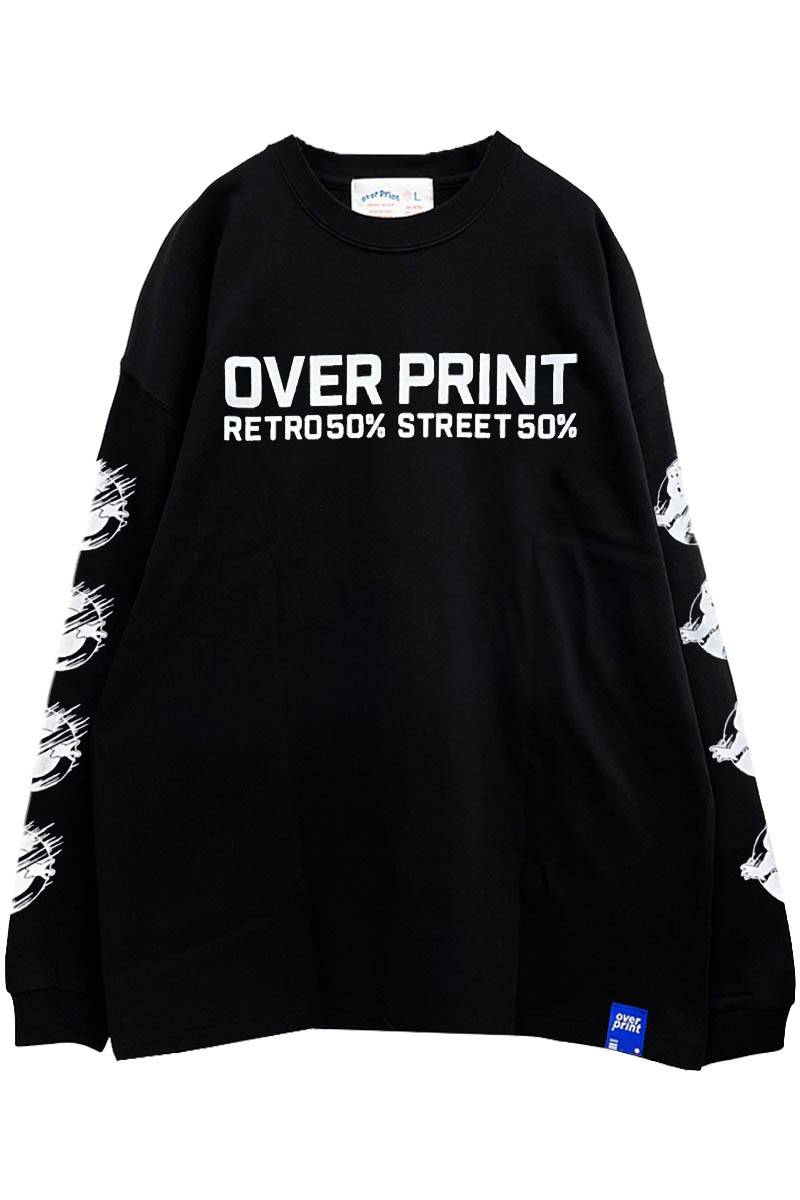 over print (オーバープリント) GHOST BUSTERS LS Tee 1 black