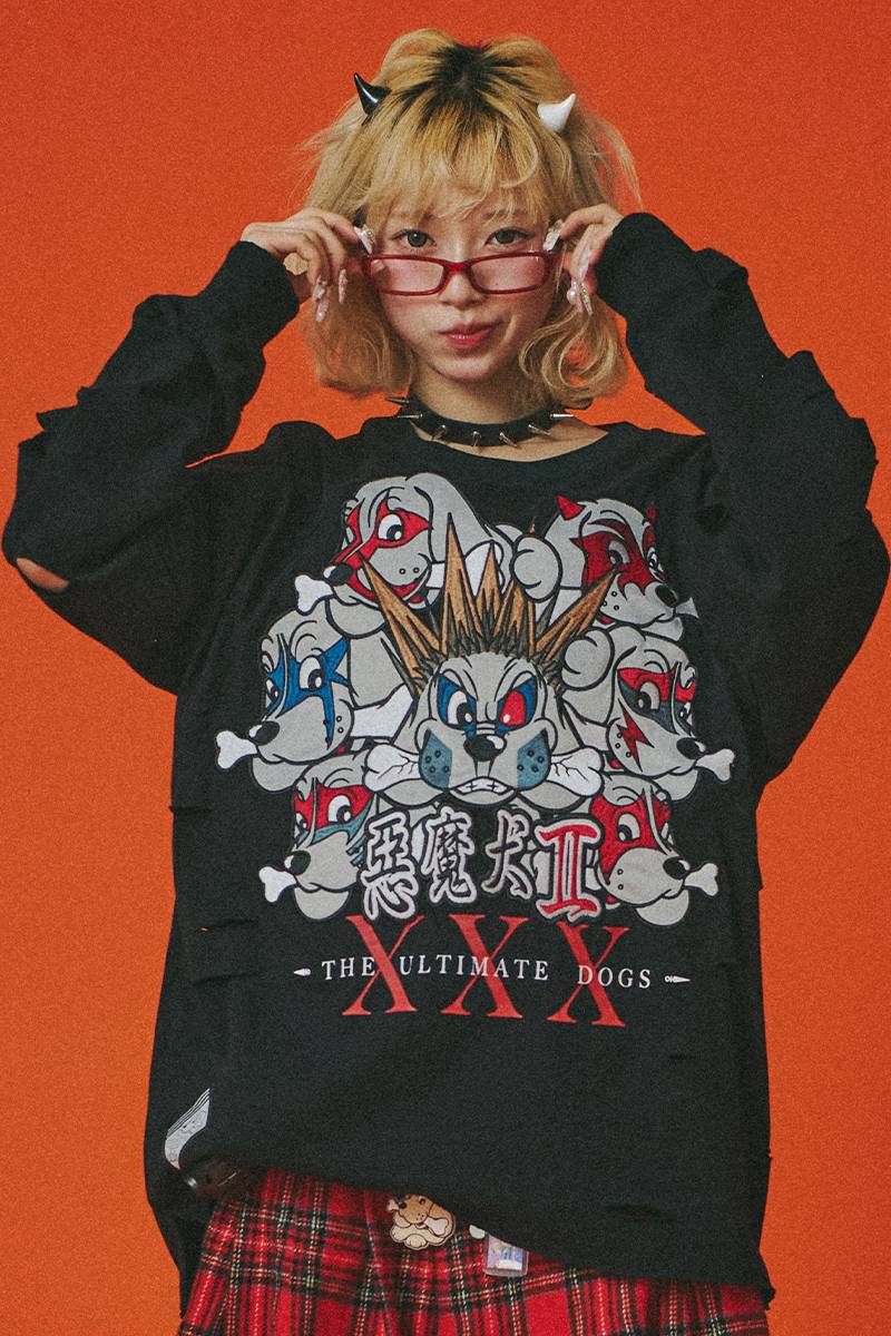 GALFY (ガルフィー) 小暮ロンTee - Black