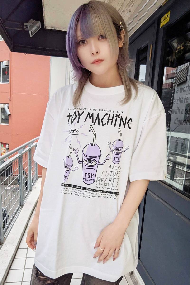 TOY MACHINE (トイマシーン) AVOID FUTURE REGRET SS TEE - White