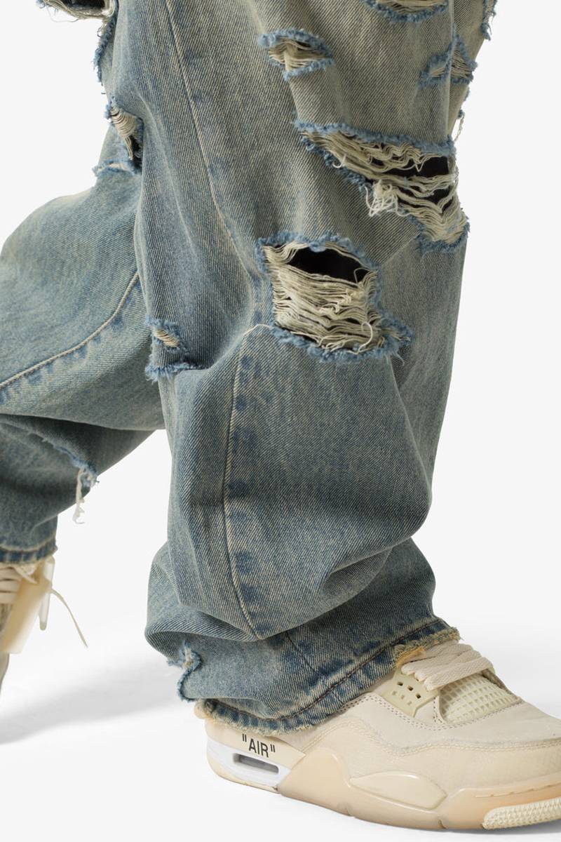mnml(ミニマル) ULTRA BAGGY DISTRESSED DENIM / ロック