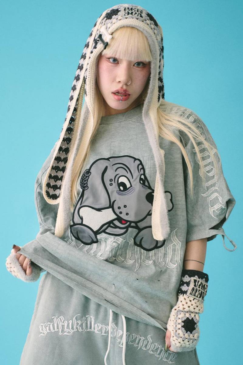GALFY(ガルフィー) 病みに染まりしTシャツ L.GRAY / ロック GALFY(ガルフィー) 病みに染まりしTシャツ L.GRAY / ロック