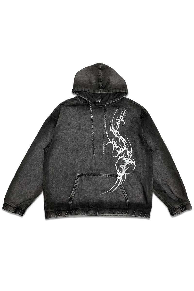 THE END(ジエンド) TRIBAL DENIM HOODIE