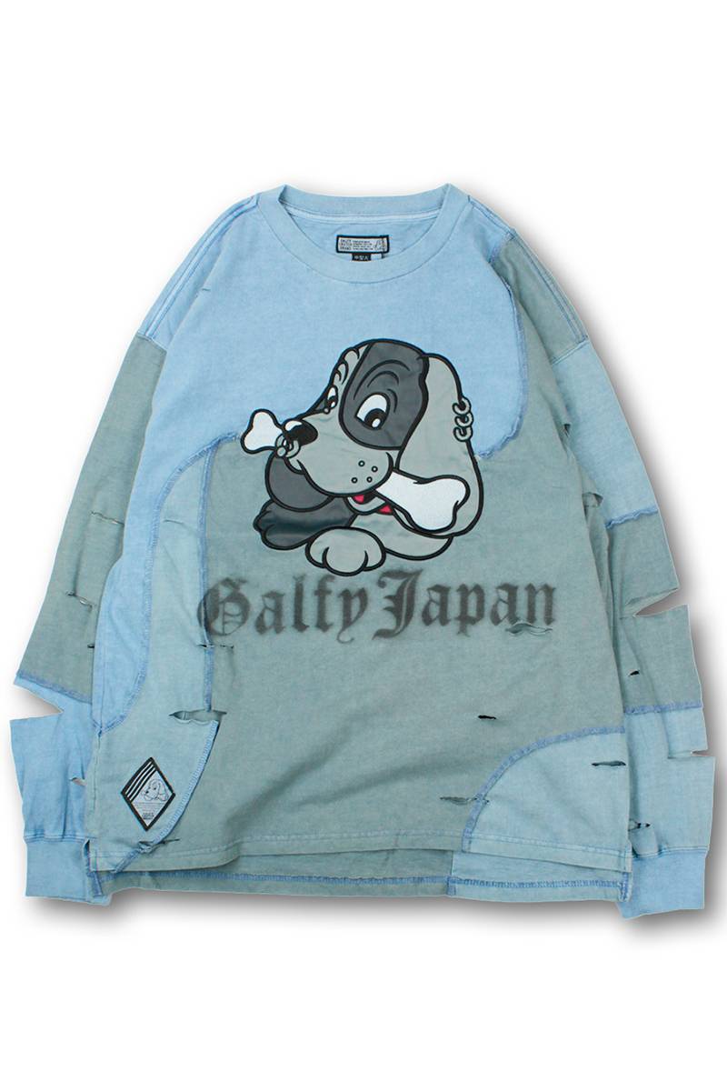 GALFY(ガルフィー) ツギハギゾンビロンTee - BLUE / ロック GALFY(ガルフィー) ツギハギゾンビロンTee - BLUE / ロック