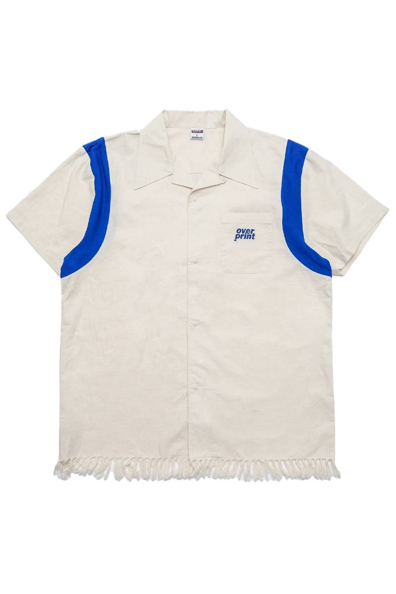 over print (オーバープリント) COTTON LINEN BOWLING SHIRTS - Ivory