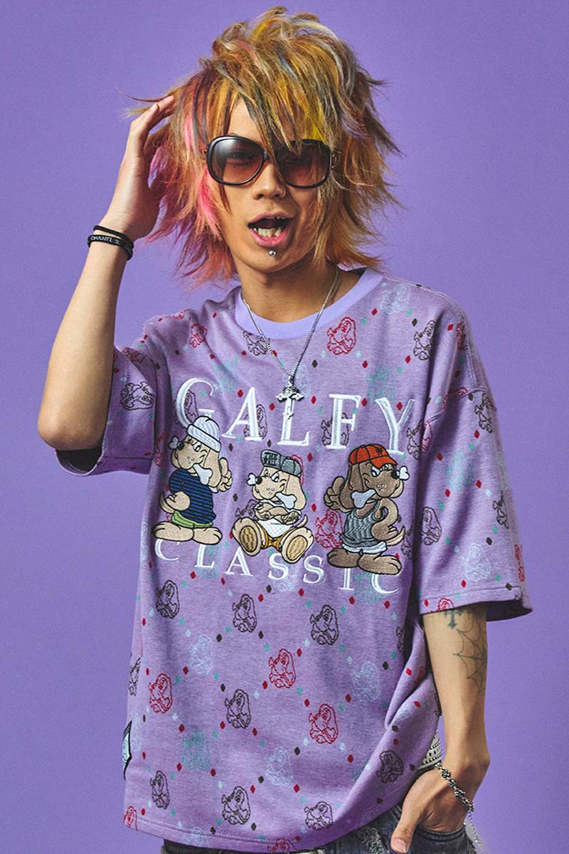 GALFY (ガルフィー) 魔改造紋紋T シャツ - L.Purple