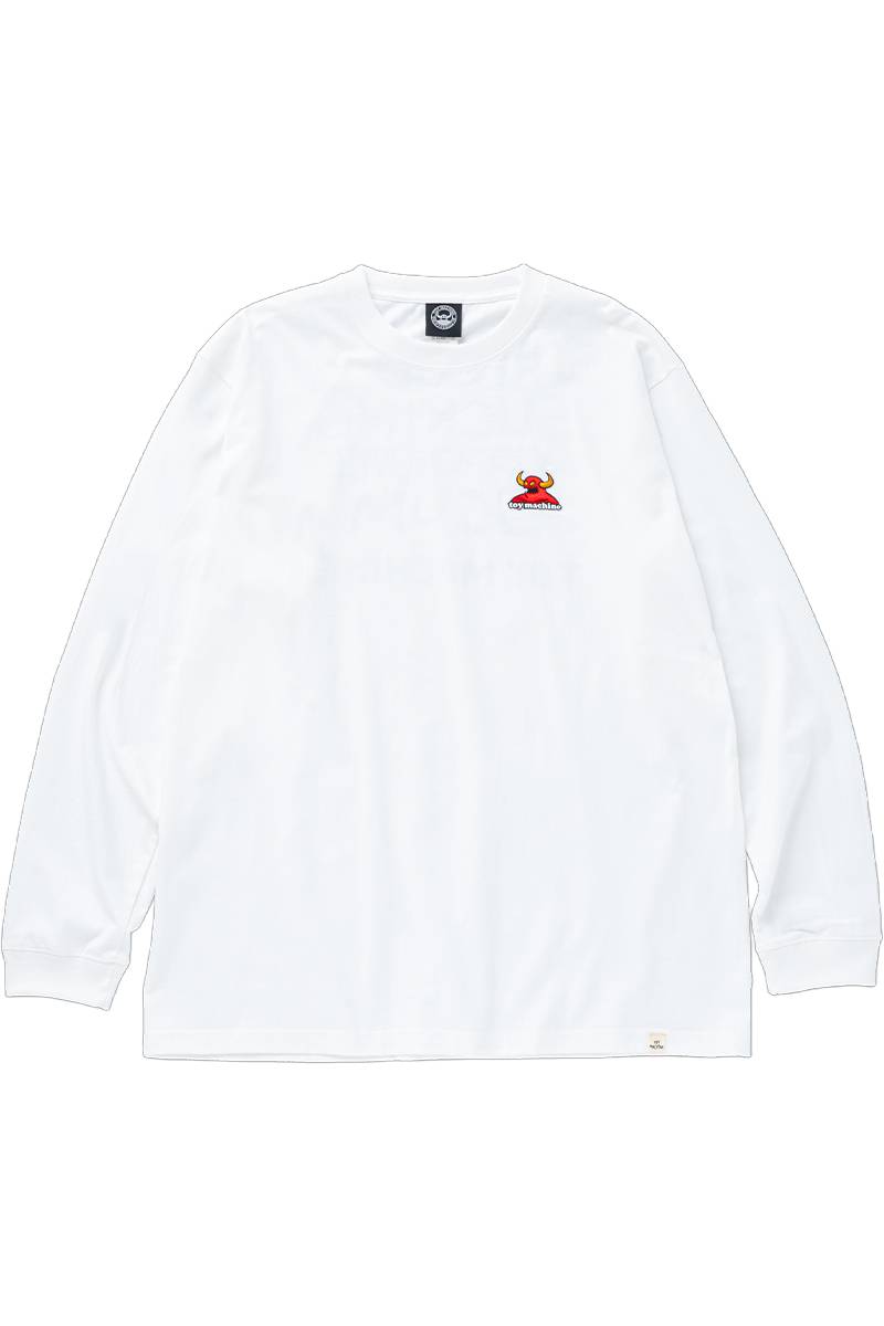 TOY MACHINE(トイマシーン) TOYMONSTER EMBRO. LONG TEE - White