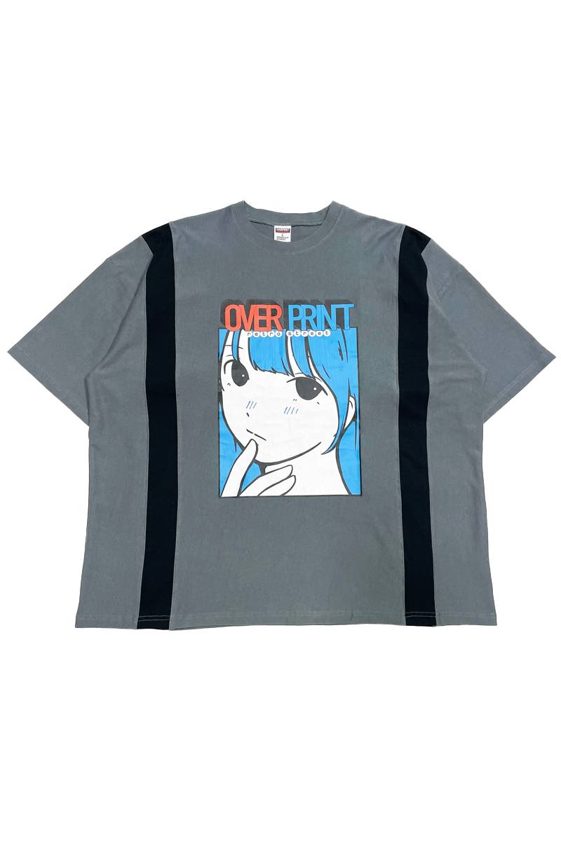 over print (オーバープリント) COVER Tee - Blue