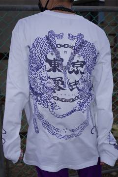 東京13零式(トウキョウイチサンゼロシキ) L/S T-Shirt 麒麟　White