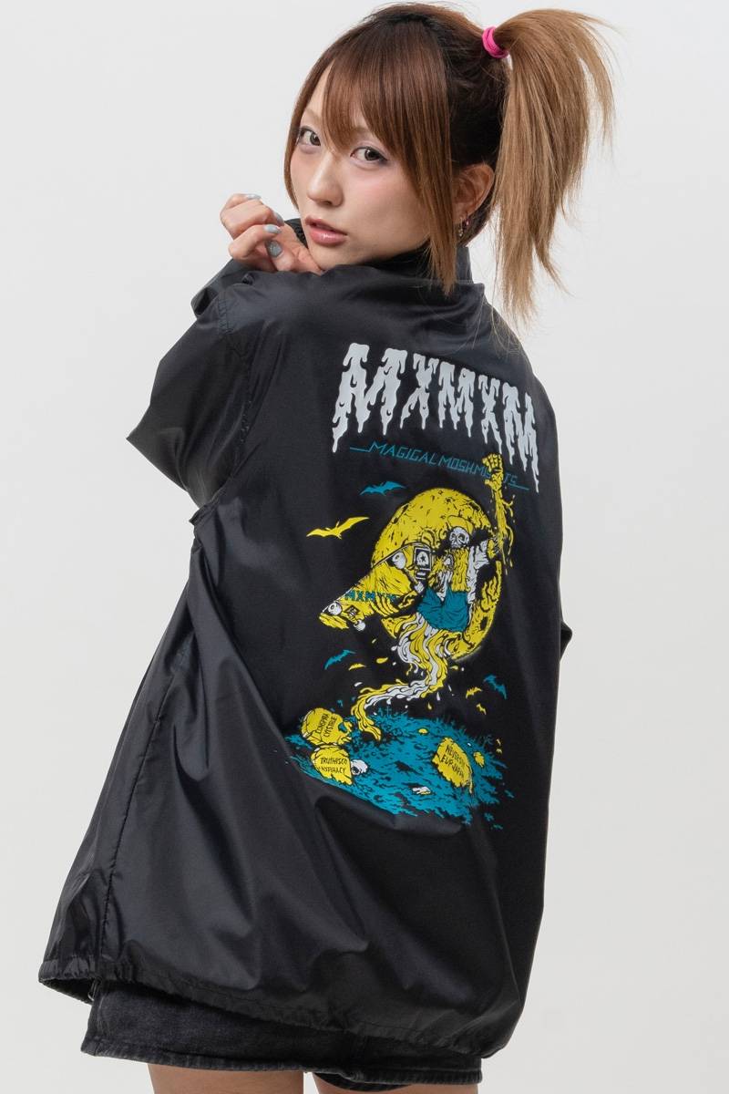 MAGICAL MOSH MISFITS (マジカル・モッシュ・ミスフィッツ)MxMxM GRAVEYARD ZOMBIES COACH JKT - Black