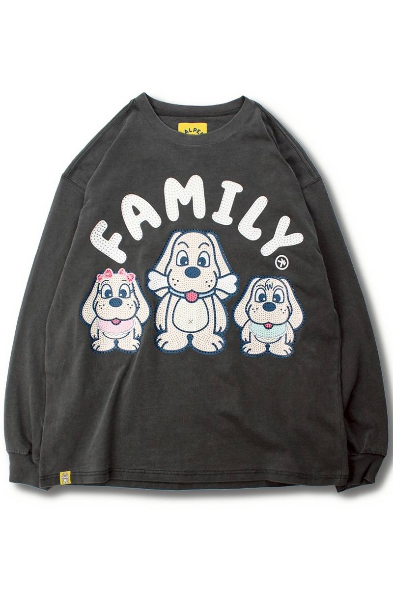 【予約商品】GALFY(ガルフィー)光るGALPEE family ロンTee - Ink Black