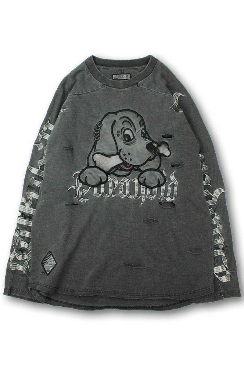 GALFY (ガルフィー) 病みに染まりしロンTee INK BLACK / ロック GALFY (ガルフィー) 病みに染まりしロンTee INK BLACK / ロック