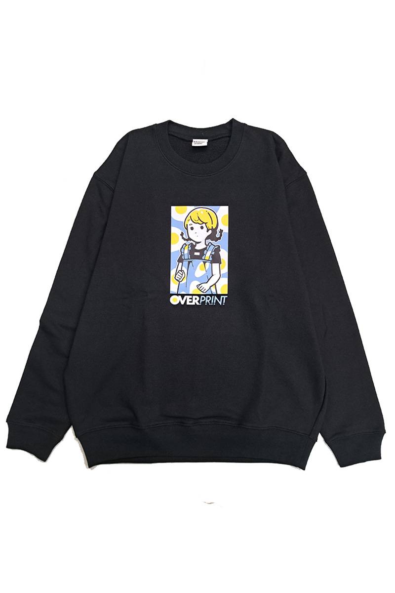 over print (オーバープリント) saneyuki sweatshirts 1 - Black