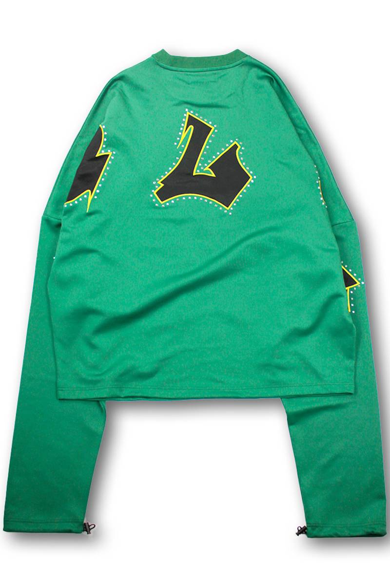 GALFY(ガルフィー) ギャル男BIGロゴ大萌袖ロンTee - GREEN